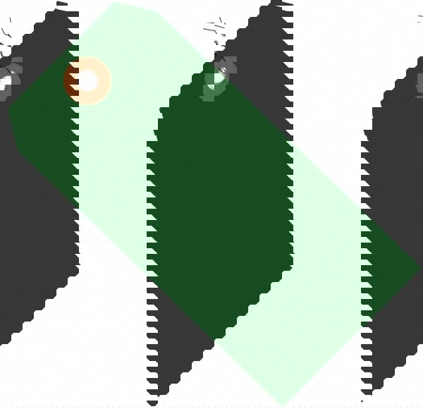 Blank Tag: 4-3/4'' High, Green, Vinyl